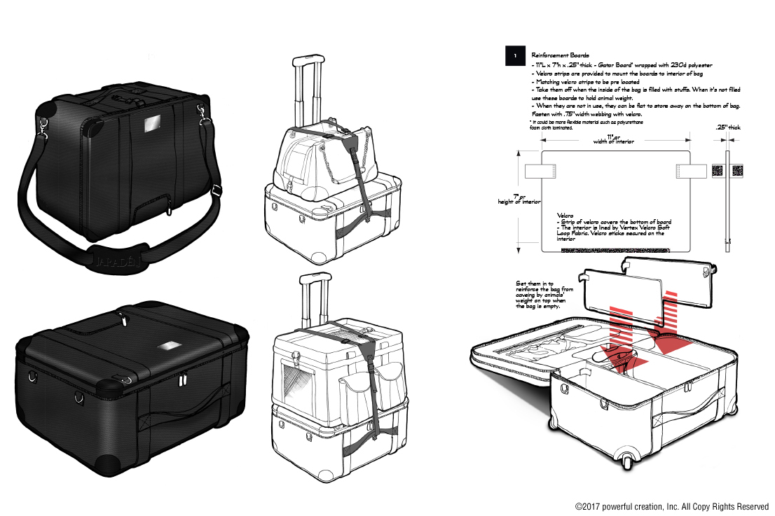 Pet Suitcase Sketches 01
