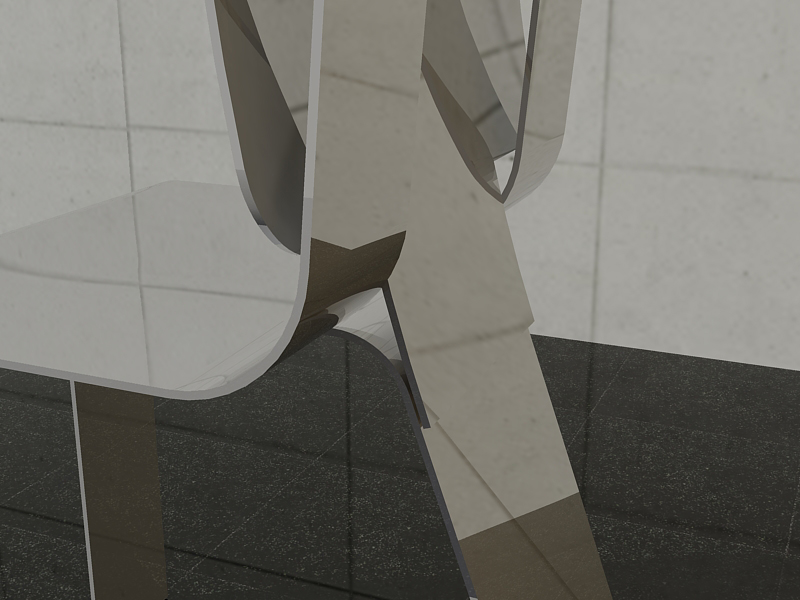 Sheet Metal Chair - Tripod